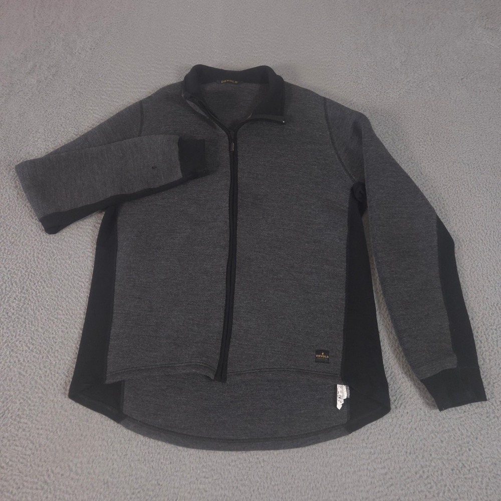 Devold Jacket Mens XXL Grey Spacer Wool Blend Full Zip Flame Retardant Technical